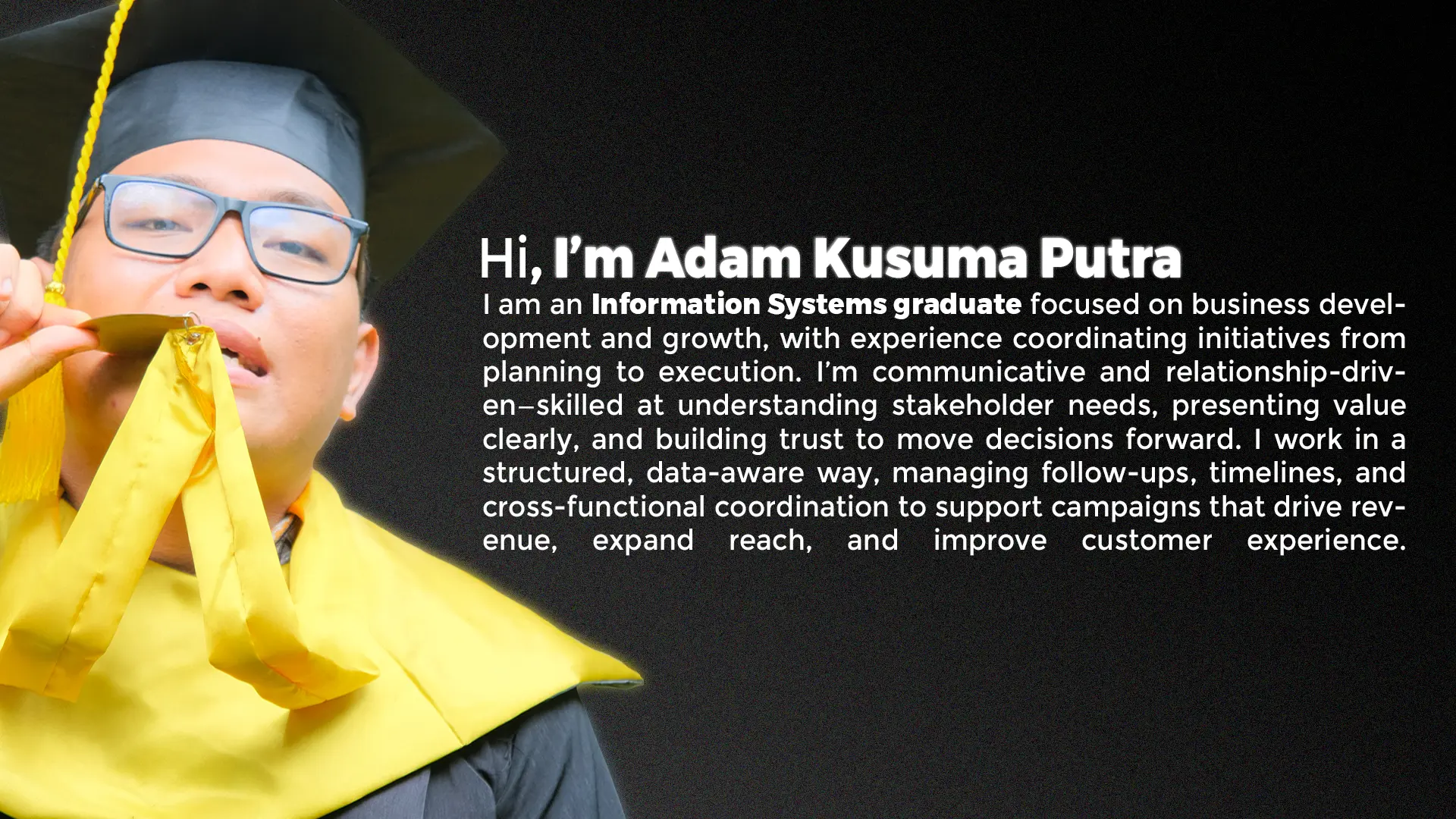 Hi, I'm Adam - Information Systems